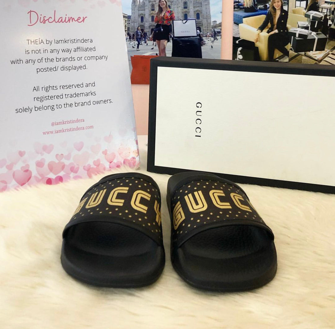 Gucci guccy hot sale slides